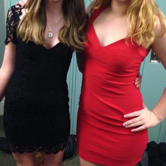 Red Bodycon Dress - Picture 3 of 3